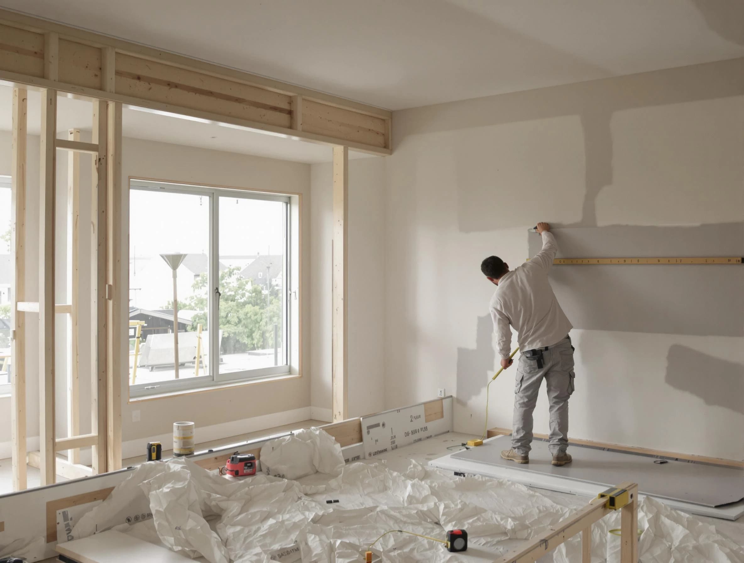 Fairview Park House Painters installing new drywall in Fairview Park, OH