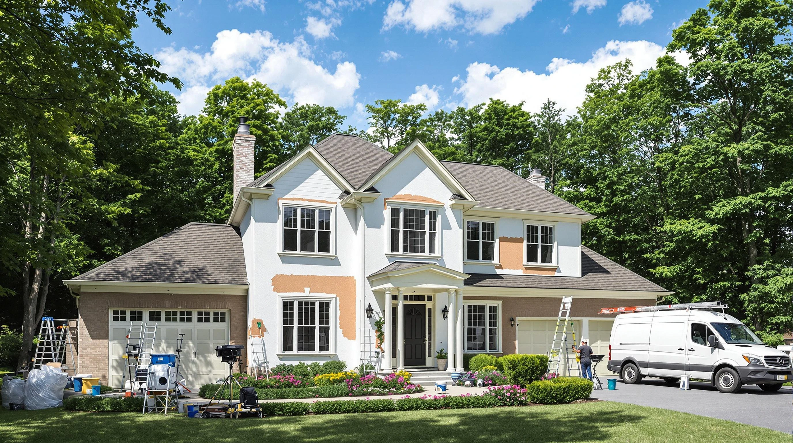 Fairview Park House Painters painting crew working in Parma, OH